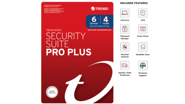 Trend Micro Security Suite Pro Plus 6 Devices 4 Years
